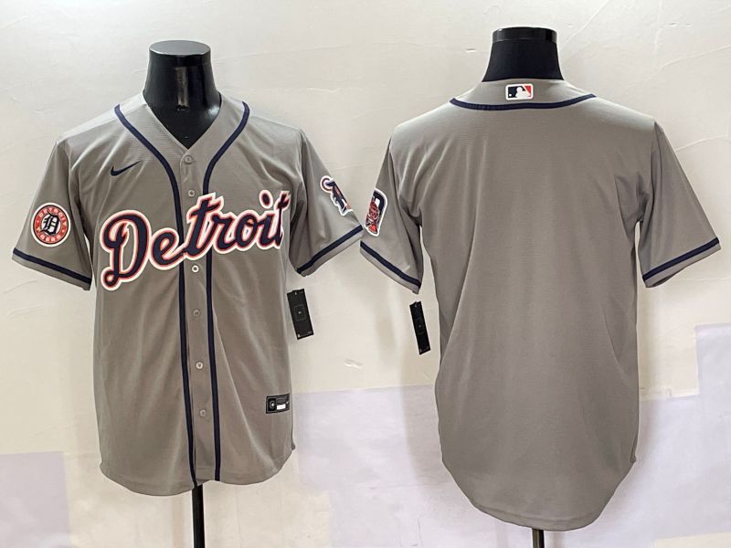 Men Detroit Tigers Blank Grey Game Nike 2025 MLB Jersey style 5041